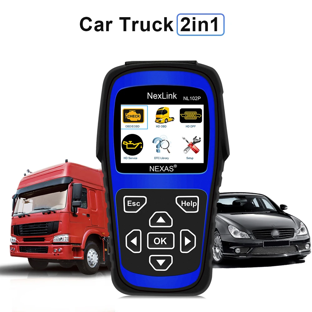 2019 New Truck Diagnostic Tool NL102P DPF/Oil Reset for Diesel Heavy Duty Truck Scanner Car Diagnosis 2 in 1 Code Reader
2019 New Truck Diagnostic Tool NL102P DPF/Oil Reset for Diesel Heavy Duty Truck Scanner Car Diagnosis 2 in 1 Code Reader