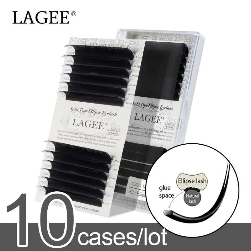 NAGARAKU 10 cases Flat Ellipse Eyelashes Extensions Split Tips Ellipse Shape Natural Light False Eyelashes Dark Black Matte Hair
NAGARAKU 10 cases Flat Ellipse Eyelashes Extensions Split Tips Ellipse Shape Natural Light False Eyelashes Dark Black Matte Hair