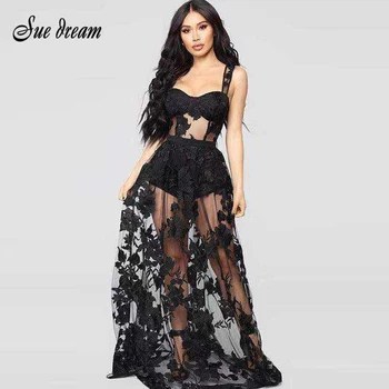 High quality women's summer strap dress 2019 new arrival lace black thin straps long dress sexy party dress
High quality women's summer strap dress 2019 new arrival lace black thin straps long dress sexy party dress