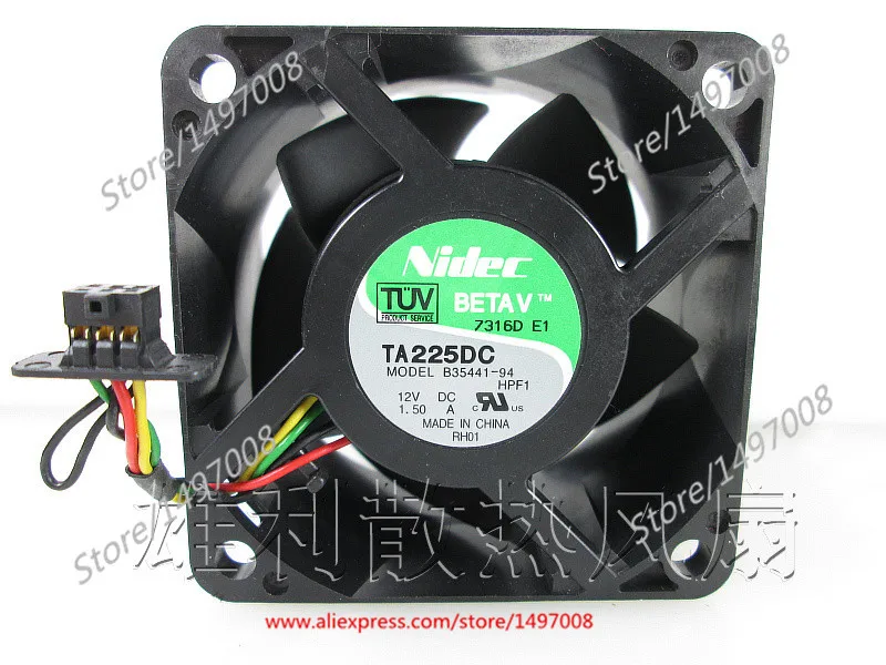 Вентилятор охлаждения сервера Nidec B35441-94, постоянный ток 12 В, 1,50 А, 60x60x38 мм, 4 провода
Вентилятор охлаждения сервера Nidec B35441-94, постоянный ток 12 В, 1,50 А, 60x60x38 мм, 4 провода