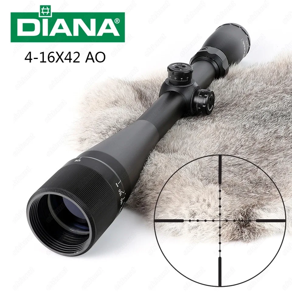 Tactical DIANA 4-16X42 AO Riflescope Mil Dot Reticle Optical Sight Hunting Rifle Scope
Tactical DIANA 4-16X42 AO Riflescope Mil Dot Reticle Optical Sight Hunting Rifle Scope