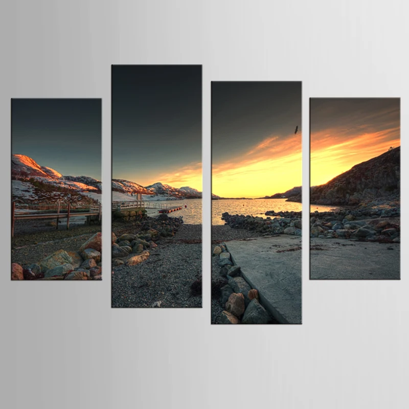4 Pieces Canvas Painting Sunset Landscape Wall Print and Poster Painting Seascape Home Decoration for Living Room Wall
4 Pieces Canvas Painting Sunset Landscape Wall Print and Poster Painting Seascape Home Decoration for Living Room Wall