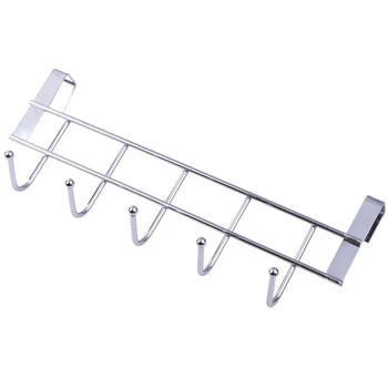 5 Hooks Door Hanging Rack Organizer Door Clothes Hanger Hooks 10kg Bearing Over Door Rack Towel Holder