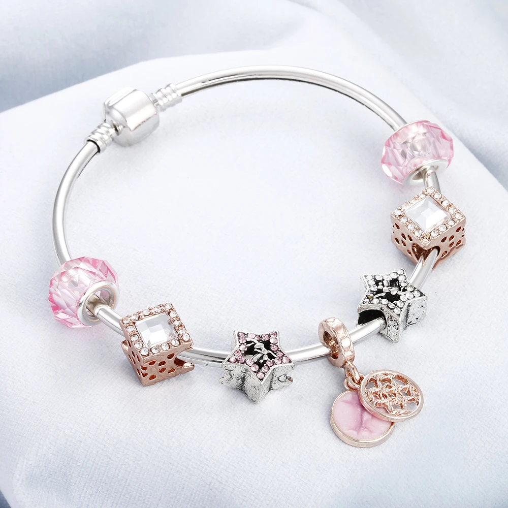 Silver Crystal Beads Bracelets Flower Elephant Snowflake Dinosaur Bracelets & Bangles Jewelry DIY Gift women Pendant Accessories
Silver Crystal Beads Bracelets Flower Elephant Snowflake Dinosaur Bracelets & Bangles Jewelry DIY Gift women Pendant Accessories