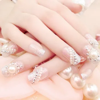 24pcs/Set Translucent White False Nails 3D Simulation Pearl Long Full Cover Artificial Nails Bride Wedding Party Nail Art Tips
24pcs/Set Translucent White False Nails 3D Simulation Pearl Long Full Cover Artificial Nails Bride Wedding Party Nail Art Tips