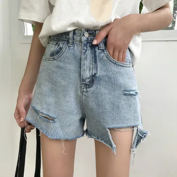 Summer High Waist Thin Loose Light Blue Denim Shorts Female Wide Leg Sexy Top Shop Ripped Jeans Women Hot Distressed Short Jeans
Summer High Waist Thin Loose Light Blue Denim Shorts Female Wide Leg Sexy Top Shop Ripped Jeans Women Hot Distressed Short Jeans