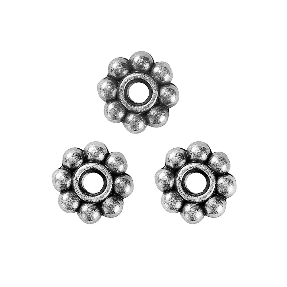 DoreenBeads Zinc Based Alloy Spacer Beads Flower Antique Silver DIY Findings 6mm( 2/8") x 6mm( 2/8"), Hole: Approx 1.7mm, 25 PCs
DoreenBeads Zinc Based Alloy Spacer Beads Flower Antique Silver DIY Findings 6mm( 2/8") x 6mm( 2/8"), Hole: Approx 1.7mm, 25 PCs