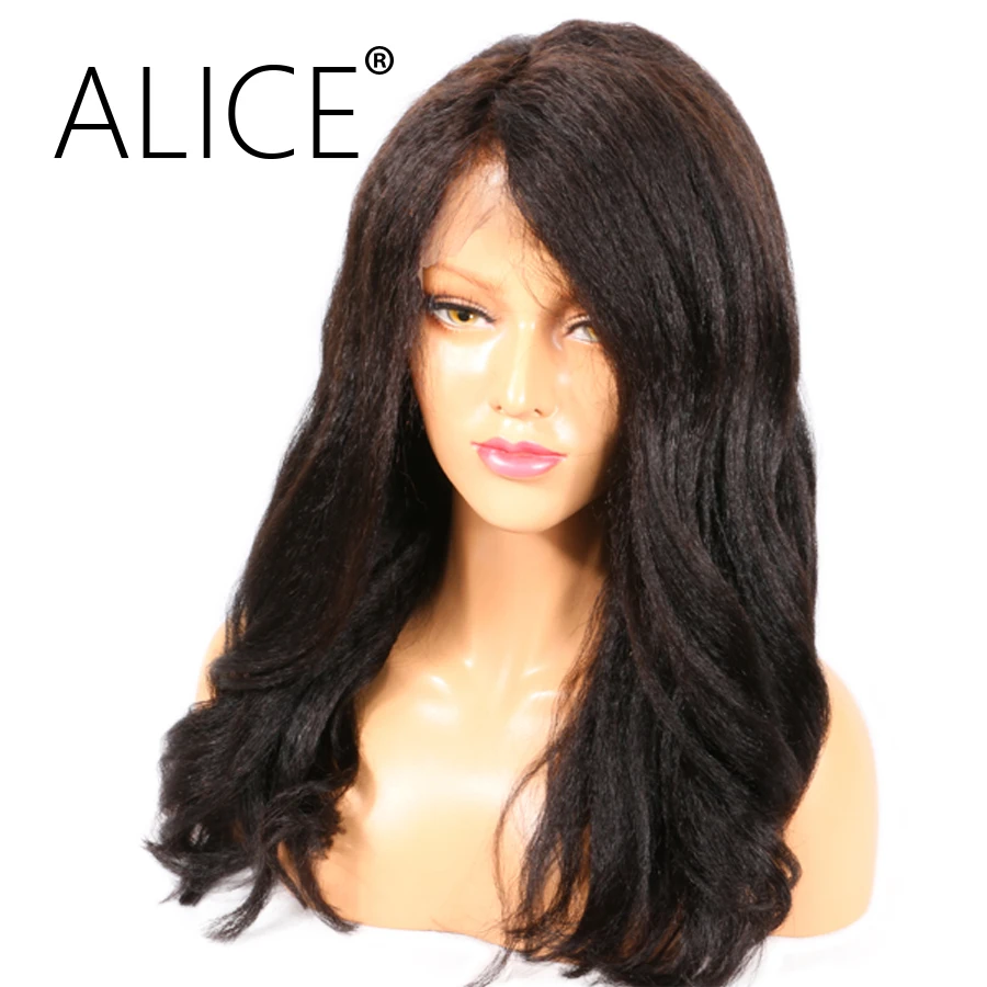 ALICE Kinky Straight Full Lace Human Hair Wigs With Baby Hair (2)
