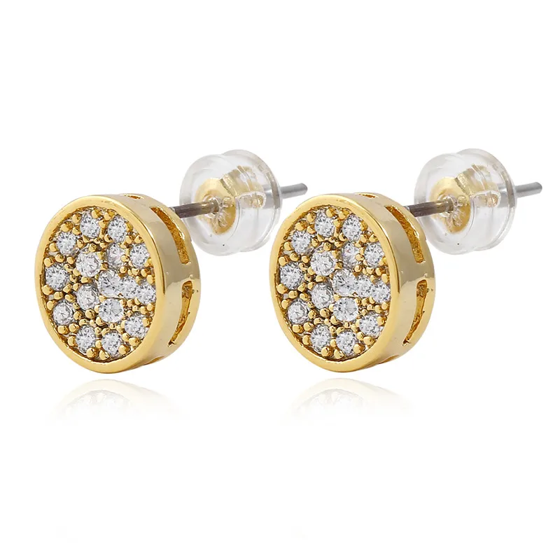 Mainlead 9mm Bling Micro Pave Iced Out Full Zirconia Round Stud Earring Unisex CZ Gold Screwback Earrings Women Mens
Mainlead 9mm Bling Micro Pave Iced Out Full Zirconia Round Stud Earring Unisex CZ Gold Screwback Earrings Women Mens