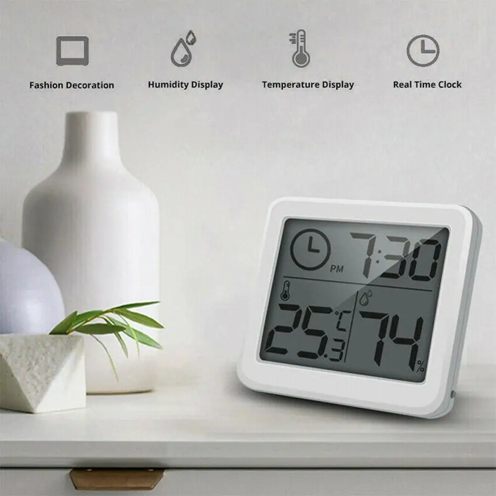 1pc Automatic Electronic Temperature Humidity Monitor Clock Multifunction Thermometer Hygrometer 3.2inch Large LCD Screen
1pc Automatic Electronic Temperature Humidity Monitor Clock Multifunction Thermometer Hygrometer 3.2inch Large LCD Screen