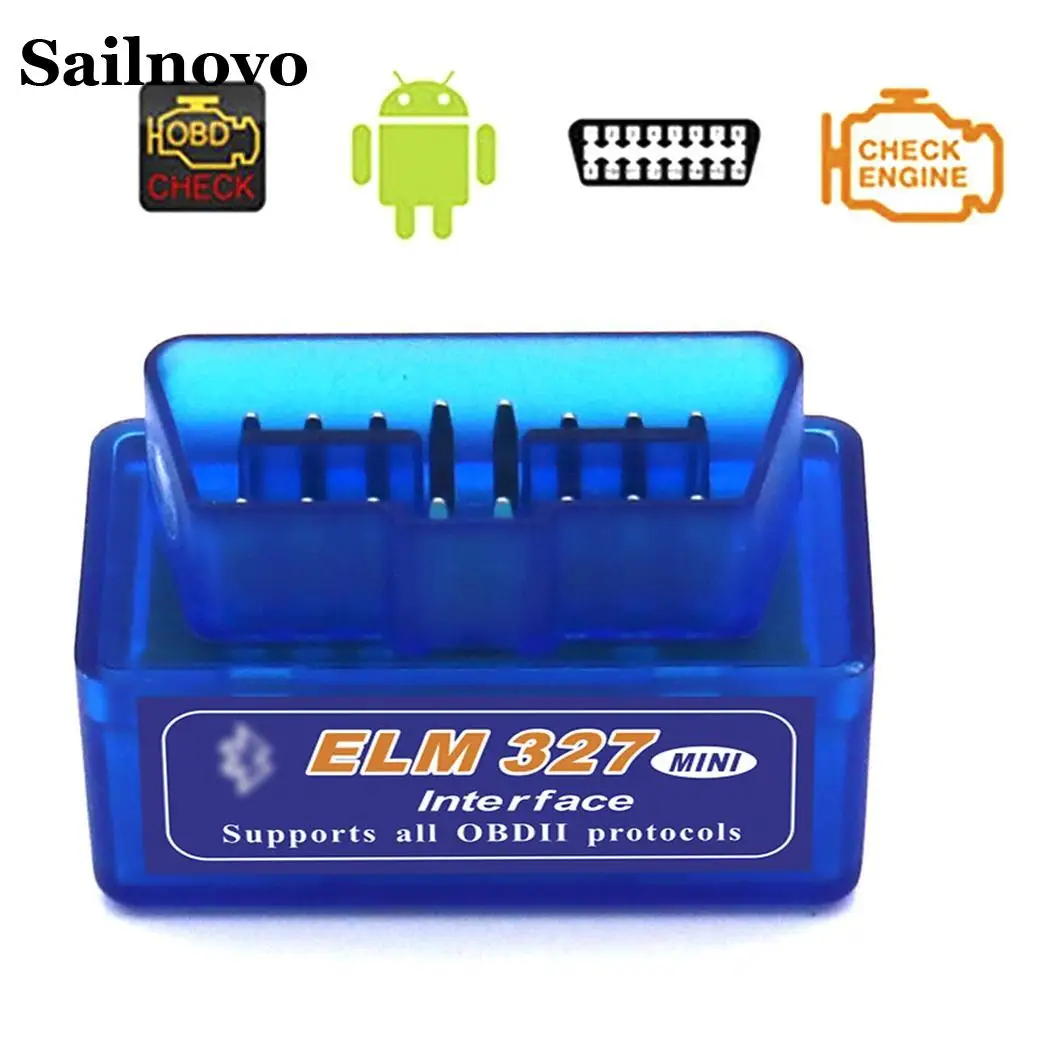 

Mini Bluetooth Car OBDII Diagnostic Auto Scanner Tool ELM 327 V2.1 for Andriod It supports all OBD II protocols Diagnostic tools