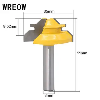Woodworker Lock Miter Router Bit 45 Degree Width 8*1-1/2 Woodworking Drill Bit 8mm Shank Tenon Cutter Woodwork Milling Cutters
Woodworker Lock Miter Router Bit 45 Degree Width 8*1-1/2 Woodworking Drill Bit 8mm Shank Tenon Cutter Woodwork Milling Cutters
