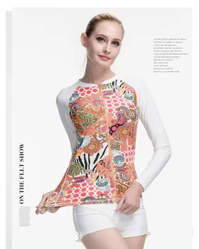 Women's Long Sleeve UPF 50+ Sun Protection Rash Guard Shirt Floral Printed Zip-up Basic Dive Skin Top
Women's Long Sleeve UPF 50+ Sun Protection Rash Guard Shirt Floral Printed Zip-up Basic Dive Skin Top