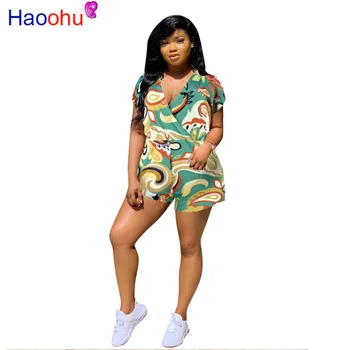 HAOOHU New Colorful Paisley Wave Printed V-neck Short Sleeve Playsuit Beach Fashion Short Romper Bohemian Jumpsuit for Party
HAOOHU New Colorful Paisley Wave Printed V-neck Short Sleeve Playsuit Beach Fashion Short Romper Bohemian Jumpsuit for Party