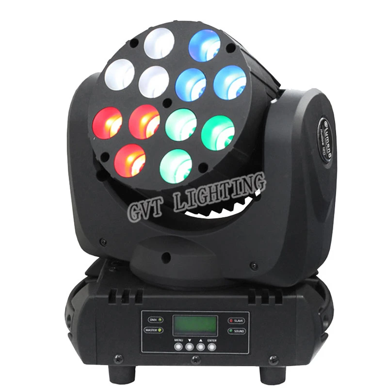 Сцсветильник движущийся головной Луч 12x12 Вт RGBW 4 в 1 Cree светильник DMX 9/16 каналов DJ