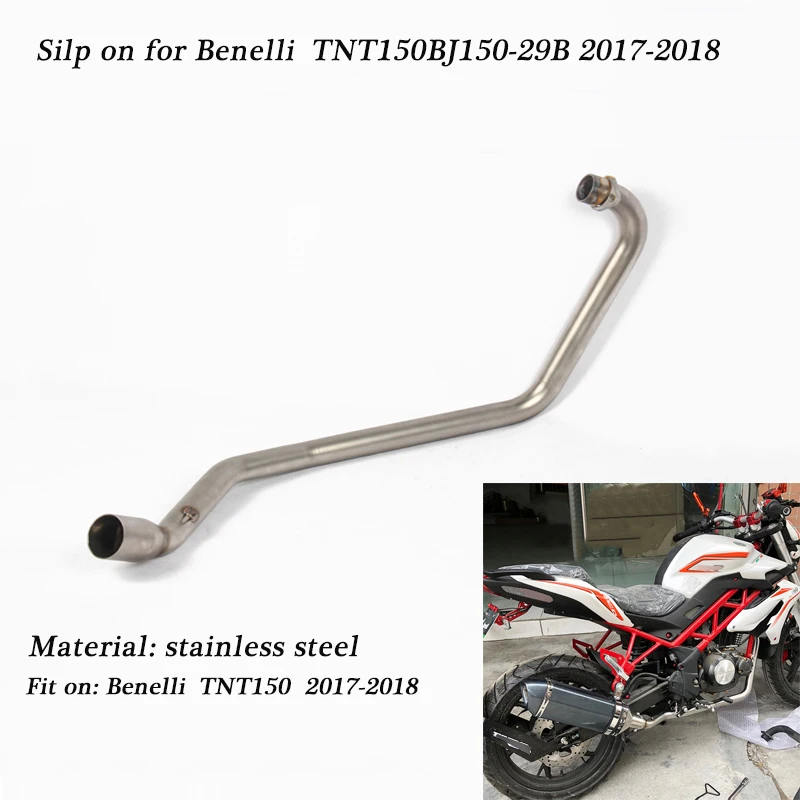 Silp on For Benelli TNT150 BJ150-29B 2017-2018 Motorcycle Stainless Steel Full Exhaust System Connecting Tail exhaust pipe
Silp on For Benelli TNT150 BJ150-29B 2017-2018 Motorcycle Stainless Steel Full Exhaust System Connecting Tail exhaust pipe