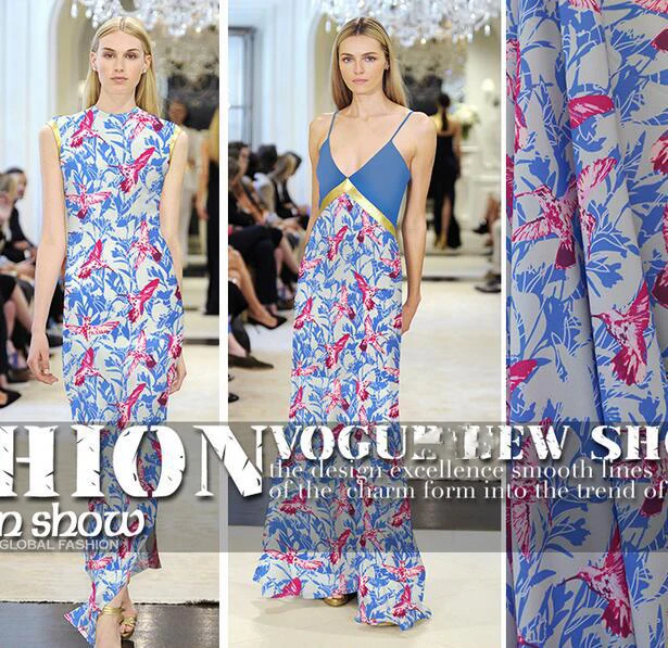 Summer yarn printing hummingbird vertical attached elastic elegant dress shirt fabric cloth senior clothing
Summer yarn printing hummingbird vertical attached elastic elegant dress shirt fabric cloth senior clothing