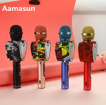 Q5 Wireless Portable Karaoke Microphone with LED Light Speaker Bluetooth Machine for Smartphone Perfect Home KTV Karaoke Singing
Q5 Wireless Portable Karaoke Microphone with LED Light Speaker Bluetooth Machine for Smartphone Perfect Home KTV Karaoke Singing