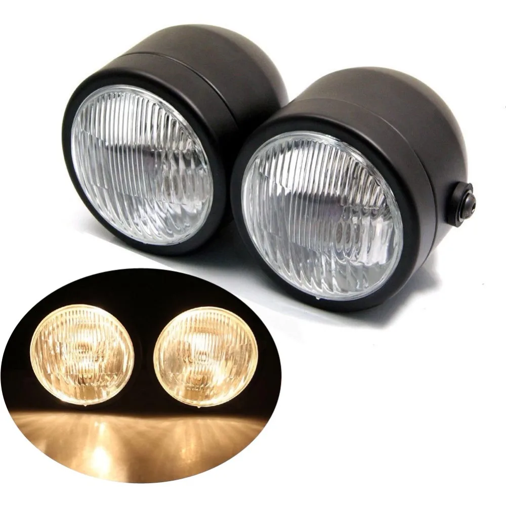 Motorcycle Headlight 4" Streetfigher Twin Double Round Naked Dominator Head Lamp For V-Max Vmax V Max Vmx 1200 Cafe Racer
Motorcycle Headlight 4" Streetfigher Twin Double Round Naked Dominator Head Lamp For V-Max Vmax V Max Vmx 1200 Cafe Racer