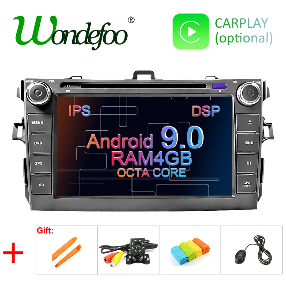 DSP IPS screen 4G Android 9.0 AV Output CAR DVD PLAYER For Toyota corolla 2007 2008 2009 2010 2011 GPS navigation PC
DSP IPS screen 4G Android 9.0 AV Output CAR DVD PLAYER For Toyota corolla 2007 2008 2009 2010 2011 GPS navigation PC