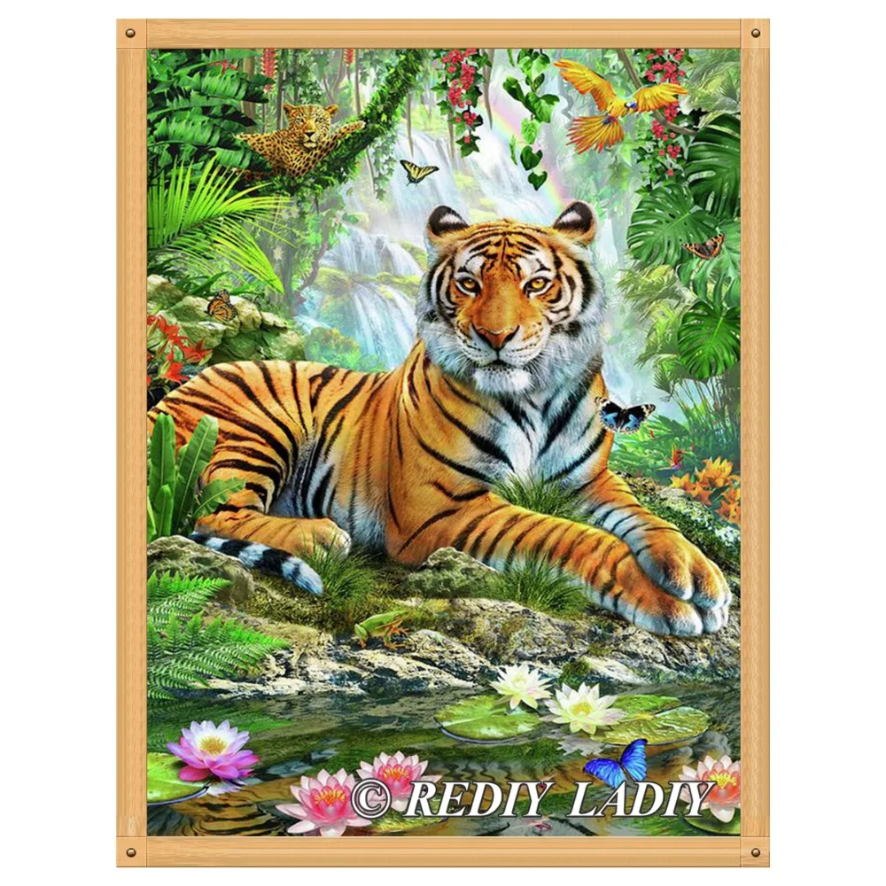 Full Round Diamond Embroidery Beaded Cross Stitch King of Tiger 5D Diamond Painting Crystal Rhinestones Mosaic Crafts Home Decor
Full Round Diamond Embroidery Beaded Cross Stitch King of Tiger 5D Diamond Painting Crystal Rhinestones Mosaic Crafts Home Decor