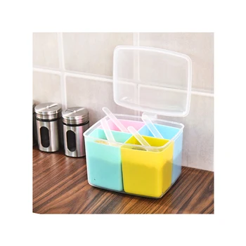 RSCHEF Kitchen supplies plastic seasoning box four grid round sauce box detachable cruet with spoon
RSCHEF Kitchen supplies plastic seasoning box four grid round sauce box detachable cruet with spoon