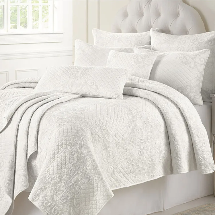 100%cotton European white embroidery 3pcs quilt&pillow sham air condition cover/bedspread full queen size free shipping
100%cotton European white embroidery 3pcs quilt&pillow sham air condition cover/bedspread full queen size free shipping