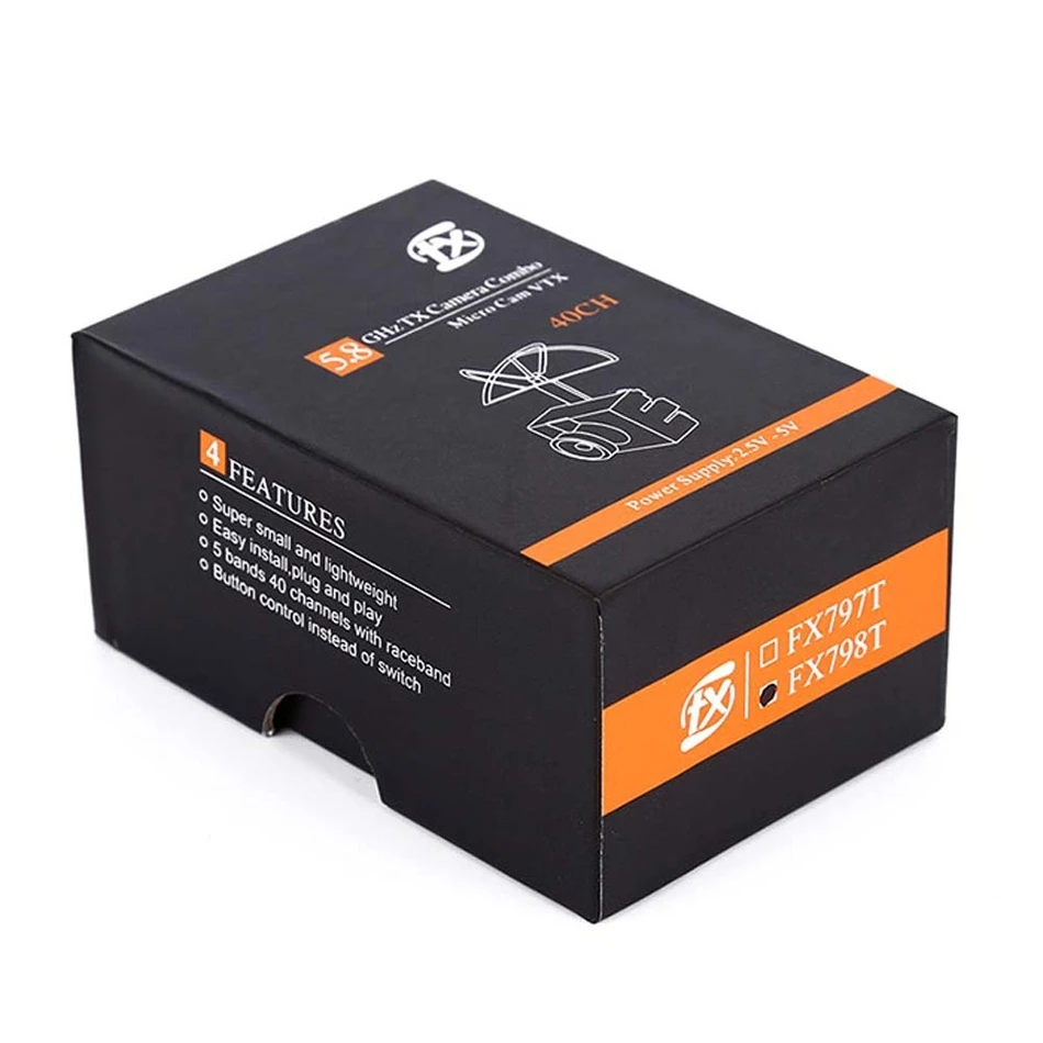 FX798T Transmitter 600TVL Camera Combo 5.8G 25mW NTSC 40CH AV for FPV RC Multirotor Remote Control
FX798T Transmitter 600TVL Camera Combo 5.8G 25mW NTSC 40CH AV for FPV RC Multirotor Remote Control