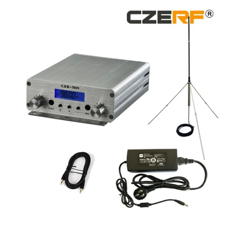 15W FM broadcast transmitter FM PLL stereo 87MHz-108MHz transmitter Audio station + PowerSource + GP 1/4 wave antenna hot sell
15W FM broadcast transmitter FM PLL stereo 87MHz-108MHz transmitter Audio station + PowerSource + GP 1/4 wave antenna hot sell