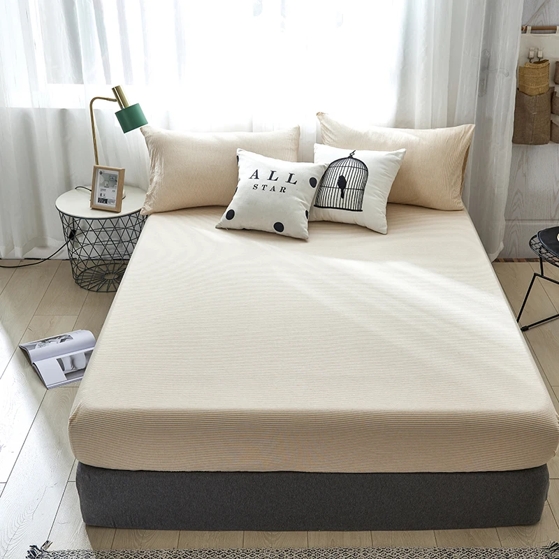 Soft Cotton Fitted Sheet Bedding Set Bed Sheet with Elastic Band Pillowcase College Dorm Bed Sheets Queen King Full Twin Size
Soft Cotton Fitted Sheet Bedding Set Bed Sheet with Elastic Band Pillowcase College Dorm Bed Sheets Queen King Full Twin Size