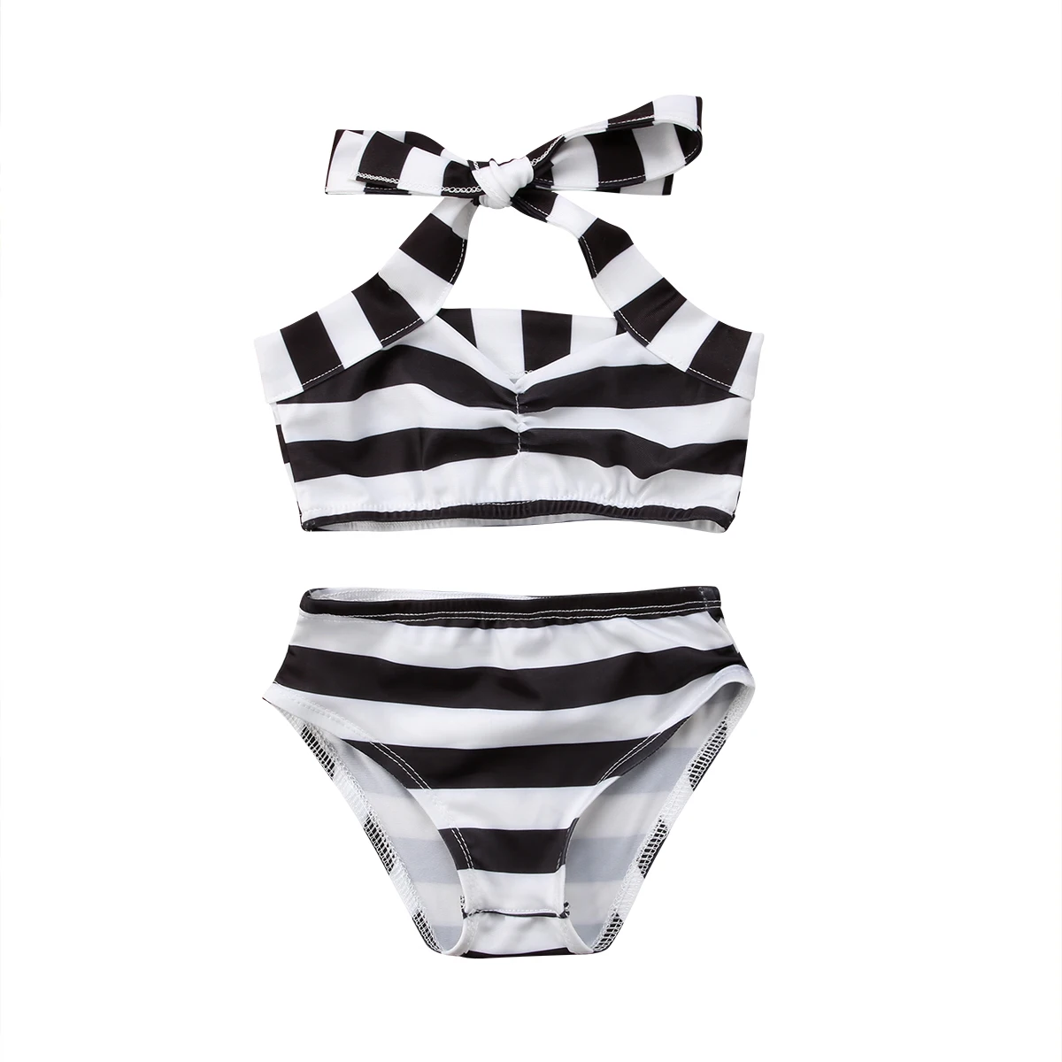 

Toddle Kids Baby Girls Clothes Stripe Swimwear Swimsuit Bathing Suit Beachwear 2Ppcs Blackless Swimsuits Summer Outfits 0-3T