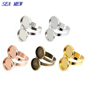 SEA MEW 20 PCS 10mm 12mm Round Cabochons Base Copper Ring Blank Settings 7 Colors Plated Double Ring Base For Jewelry Making
SEA MEW 20 PCS 10mm 12mm Round Cabochons Base Copper Ring Blank Settings 7 Colors Plated Double Ring Base For Jewelry Making