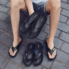 Мужские Пляжные шлепанцы черные KA884 обувь для лета 2019|Вьетнамки|