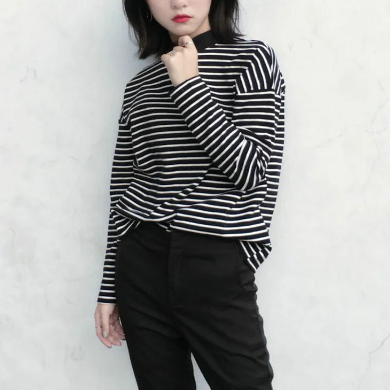 Tee Shirt Femme T Shirt Women Long Sleeve Cotton Tshirt Striped Clothing Womens Tops 2018 T-Shirt Camisetas Mujer
Tee Shirt Femme T Shirt Women Long Sleeve Cotton Tshirt Striped Clothing Womens Tops 2018 T-Shirt Camisetas Mujer