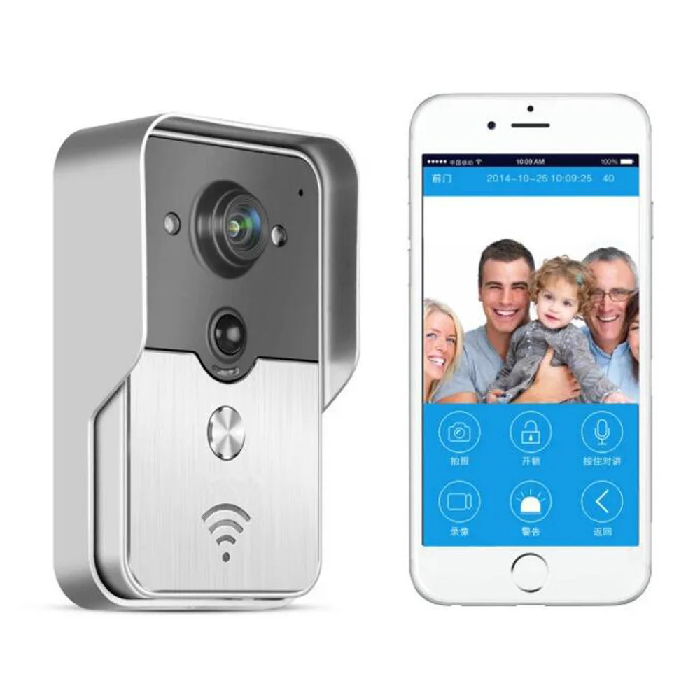WiFi Wireless Video Door Phone Intercom Doorbell Peehole Camera PIR IR Night Vision Alarm Support IOS Android APP
WiFi Wireless Video Door Phone Intercom Doorbell Peehole Camera PIR IR Night Vision Alarm Support IOS Android APP