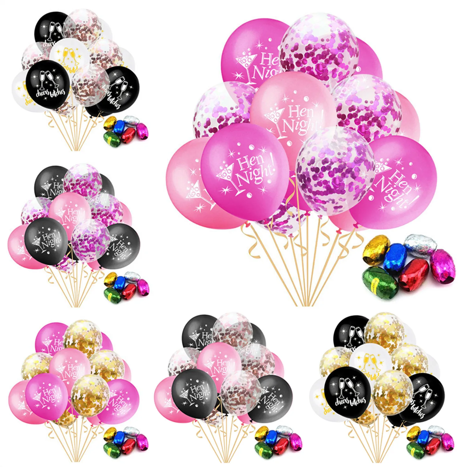 15pcs Rose Pink Cheer Bitches Confetti Latex Balloons Bachelor Hen Night Party Decors Wedding Party Bridal Shower Decorations
15pcs Rose Pink Cheer Bitches Confetti Latex Balloons Bachelor Hen Night Party Decors Wedding Party Bridal Shower Decorations