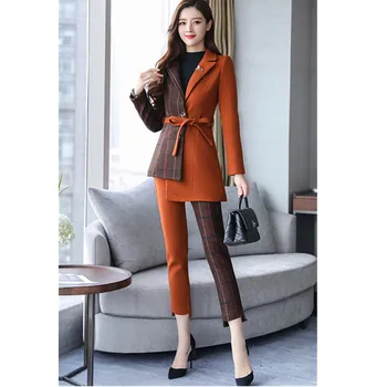 Women's suits are now popular new two-color stitching asymmetric ladies suit two-piece suit (jacket + pants)
Women's suits are now popular new two-color stitching asymmetric ladies suit two-piece suit (jacket + pants)