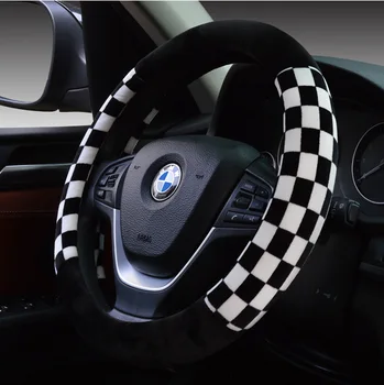 black checkered 36cm / 38cm / 40cm car plush winter Steering Wheel Cover for bmw benz mazda renault toyota audi etc most cars
black checkered 36cm / 38cm / 40cm car plush winter Steering Wheel Cover for bmw benz mazda renault toyota audi etc most cars