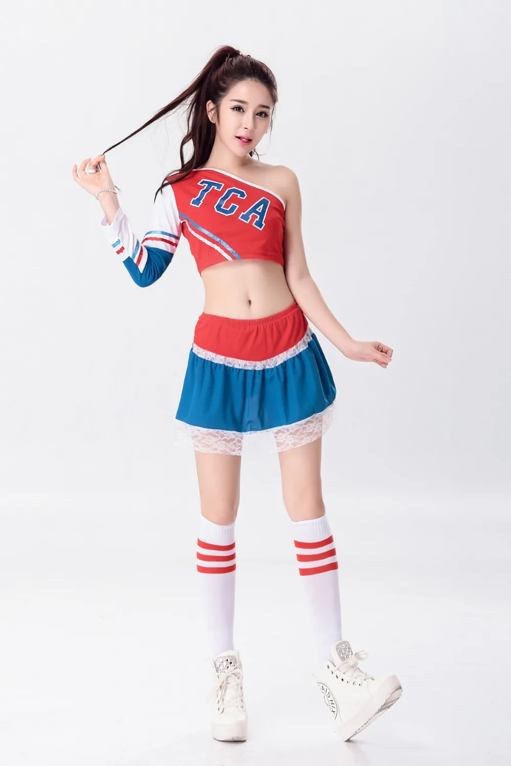 Cheerleader Costume Women Football Baby Lady Cheerleading Costumes Boys Girls Stage Performance Dresses Men Kids Adults Uniforms (18)