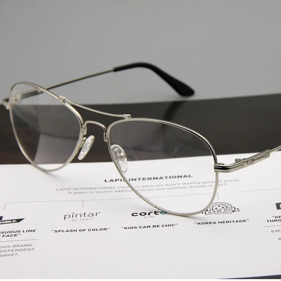 Cubojue Silver Glasses Men Women Memory Metal Aviation Spectacles for Myopia Diopter Prescription Spectacles Optical 1.56 1.61
Cubojue Silver Glasses Men Women Memory Metal Aviation Spectacles for Myopia Diopter Prescription Spectacles Optical 1.56 1.61