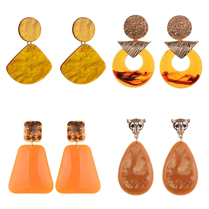 PPG&PGG New Za Accessory Coral Resin Statement Earrings For Women Conpicuous Boho Style Orange Acrylic Earring
PPG&PGG New Za Accessory Coral Resin Statement Earrings For Women Conpicuous Boho Style Orange Acrylic Earring