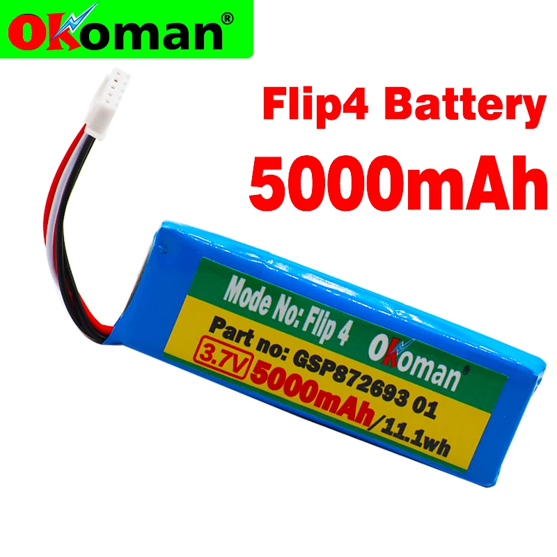 100% New Battery GSP872693 01 for JBL Flip 4, Flip 4 Special Edition Bluetooth Speaker Battery 3.7v Li-Polymer battery
100% New Battery GSP872693 01 for JBL Flip 4, Flip 4 Special Edition Bluetooth Speaker Battery 3.7v Li-Polymer battery