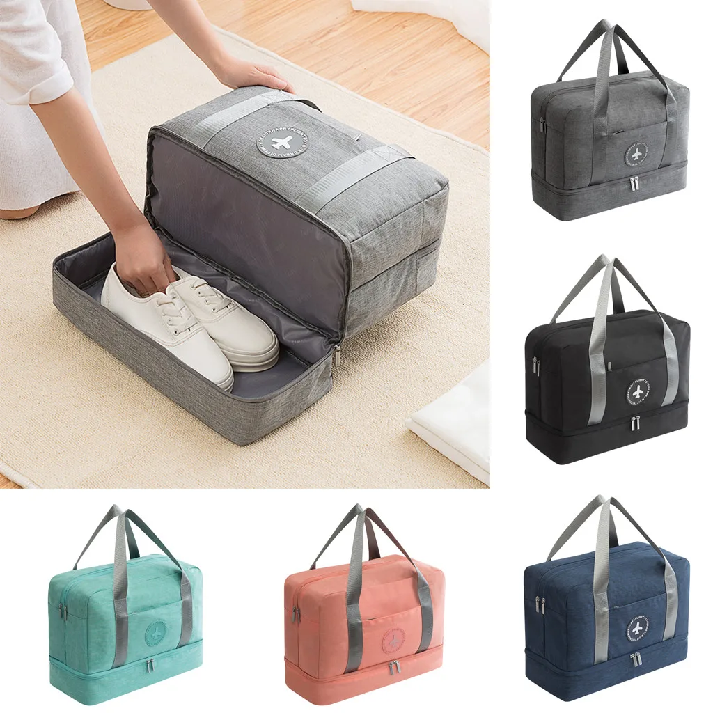 Travel Luggage Duffle Bag Lightweight Portable Handbag Merry Christmas Large Capacity Waterproof Foldable Storage Tote 