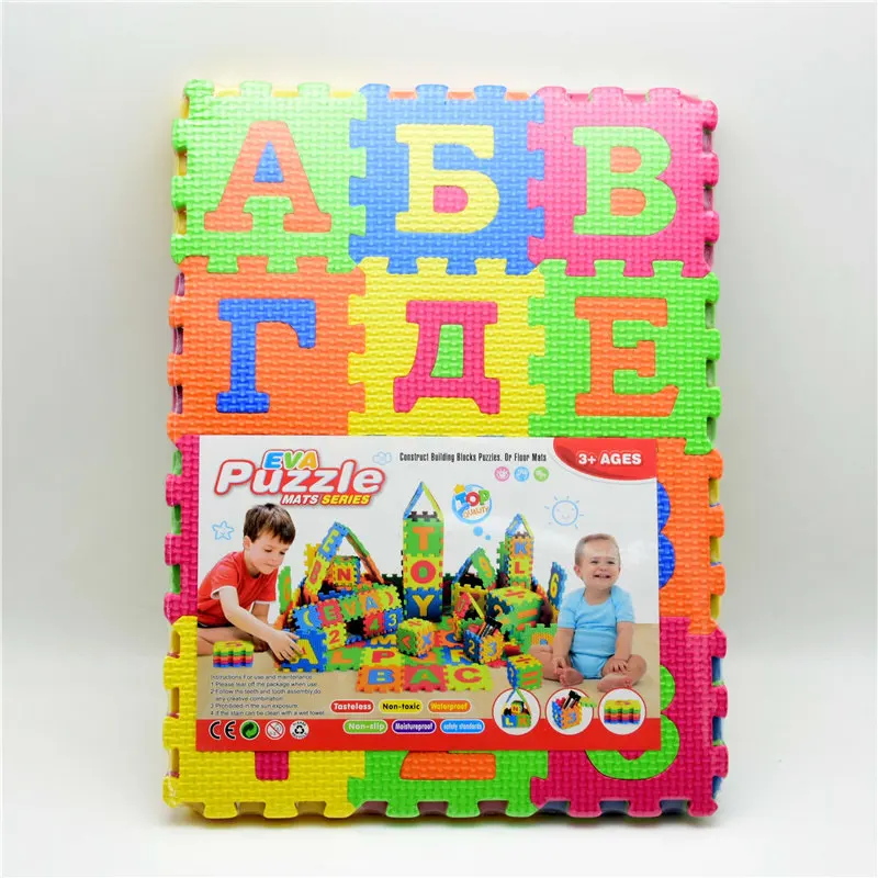 Hot sale! 90* 90mm Kids Baby Play Mat Puzzle Mats Carpet Rugs Babies Puzzle 33PCS Russian Language & 3PCS Number of Foam 36pcs
Hot sale! 90* 90mm Kids Baby Play Mat Puzzle Mats Carpet Rugs Babies Puzzle 33PCS Russian Language & 3PCS Number of Foam 36pcs