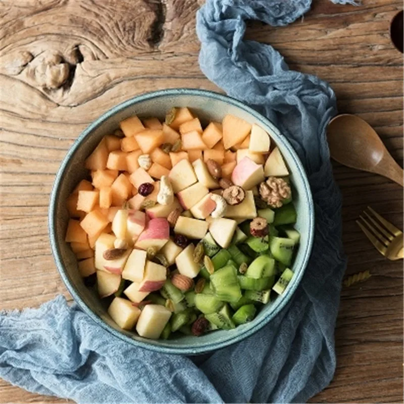 KINGLANG New flow glaze stone salad bowl fruit bowl retro kiln glazed ceramic home soup bowl tableware
KINGLANG New flow glaze stone salad bowl fruit bowl retro kiln glazed ceramic home soup bowl tableware