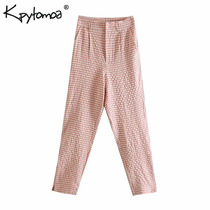 Vintage Stylish Pockets Plaid OL Pants Women 2019 Fashion Zipper Fly Office Lady Chic Ankle Trousers Casual Pantalones Mujer
Vintage Stylish Pockets Plaid OL Pants Women 2019 Fashion Zipper Fly Office Lady Chic Ankle Trousers Casual Pantalones Mujer