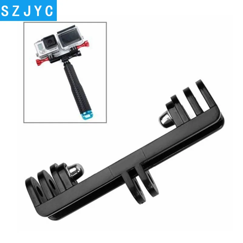 

JYC Double Bracket Bridge Connector with Screw For Gopro hero 7 6 5 4 3+ 4s Xiaoyi SJ4000 SJ5000 SJ6000 Selfie Holder Mount