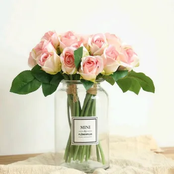 Nice 11 Heads/Bouquet Rose Artificial Flowers Silk Rose Bouquet White Pink Wedding Home Decoration Fake Rose Flower
Nice 11 Heads/Bouquet Rose Artificial Flowers Silk Rose Bouquet White Pink Wedding Home Decoration Fake Rose Flower