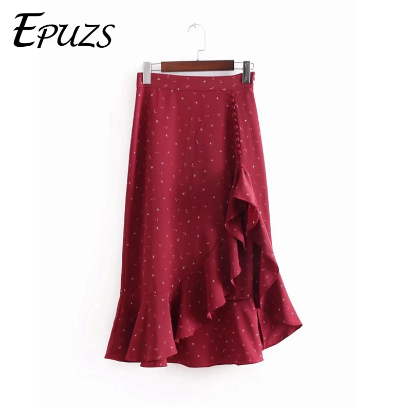 Boho skirts womens button high waist ruffle skirt bohemian moon star floral print midi skirt korean fashion streetwear 2019
Boho skirts womens button high waist ruffle skirt bohemian moon star floral print midi skirt korean fashion streetwear 2019