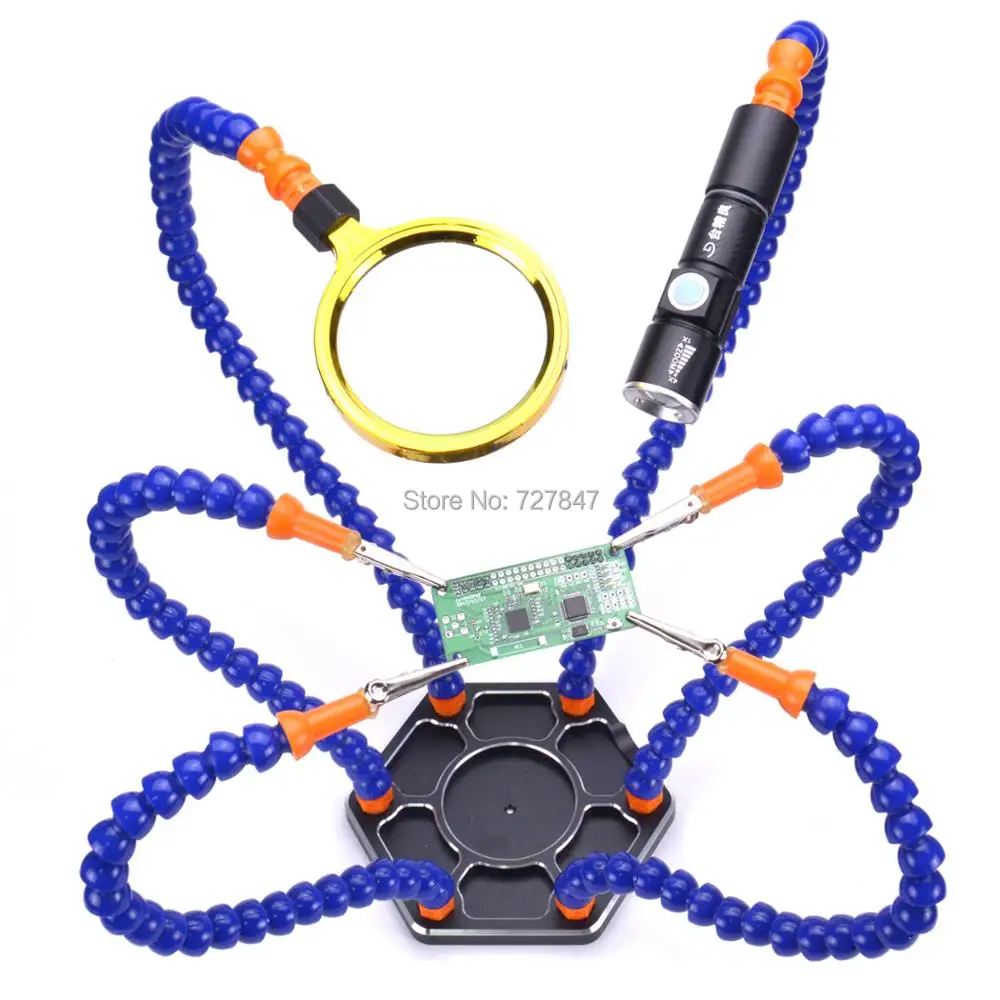 Helping Hands Third Hand Soldering Tool 6 Flexible Arms Six Arm Soldering Station With Swiveling Alligator Clip for RC Drone
Helping Hands Third Hand Soldering Tool 6 Flexible Arms Six Arm Soldering Station With Swiveling Alligator Clip for RC Drone